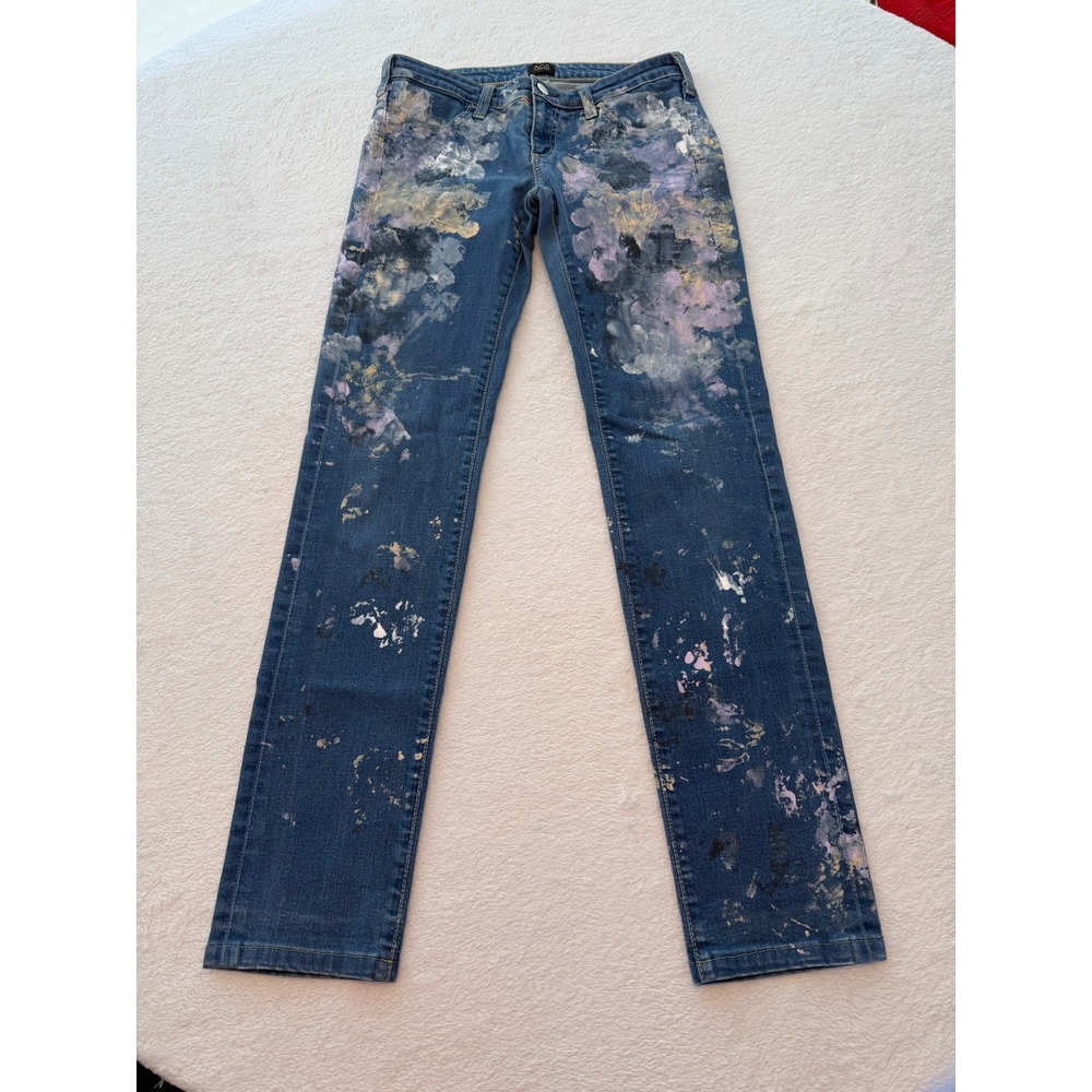 AG Adriano Goldschmied Concept Paint Splatter Floral Jeans 28R Made in USA